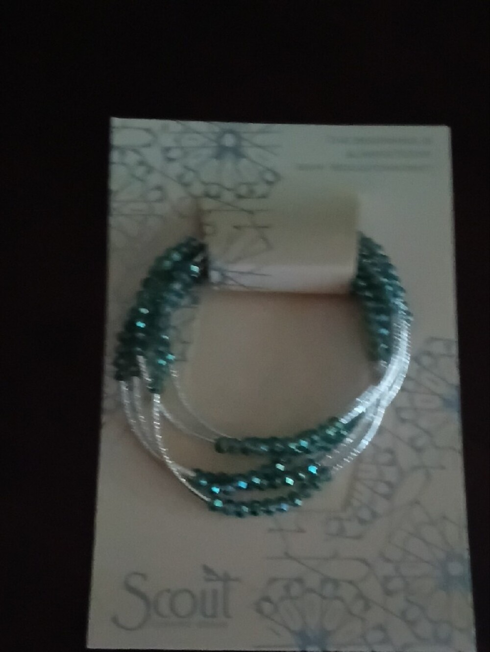 Scout Aqua Crystal Multi-Strand Bracelet with Silver Accents - Picture 5 of 5